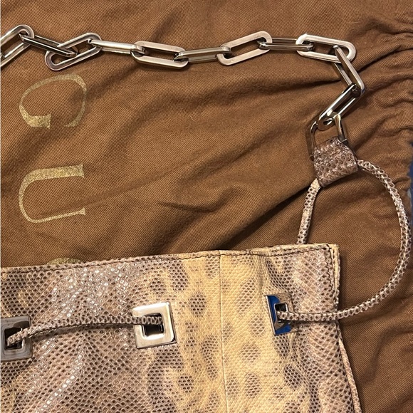 ‼️SALE Gucci Snakeskin Purse with Chain Strap w/ Dust Bag Like New! - Picture 10 of 11